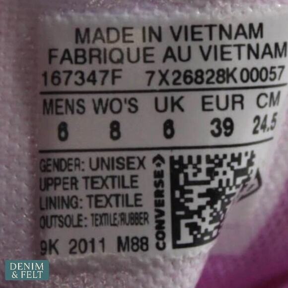 Converse Chuck Taylor All Star Hi Pink White Heart Print Sneakers Women’s 8 NEW - Picture 9 of 12